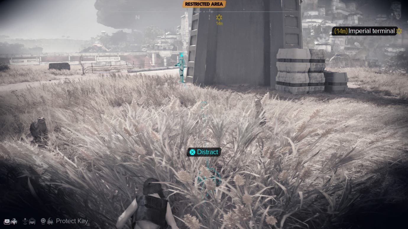 Star Wars Outlawsでニックスがストームトルーパーに気を引く